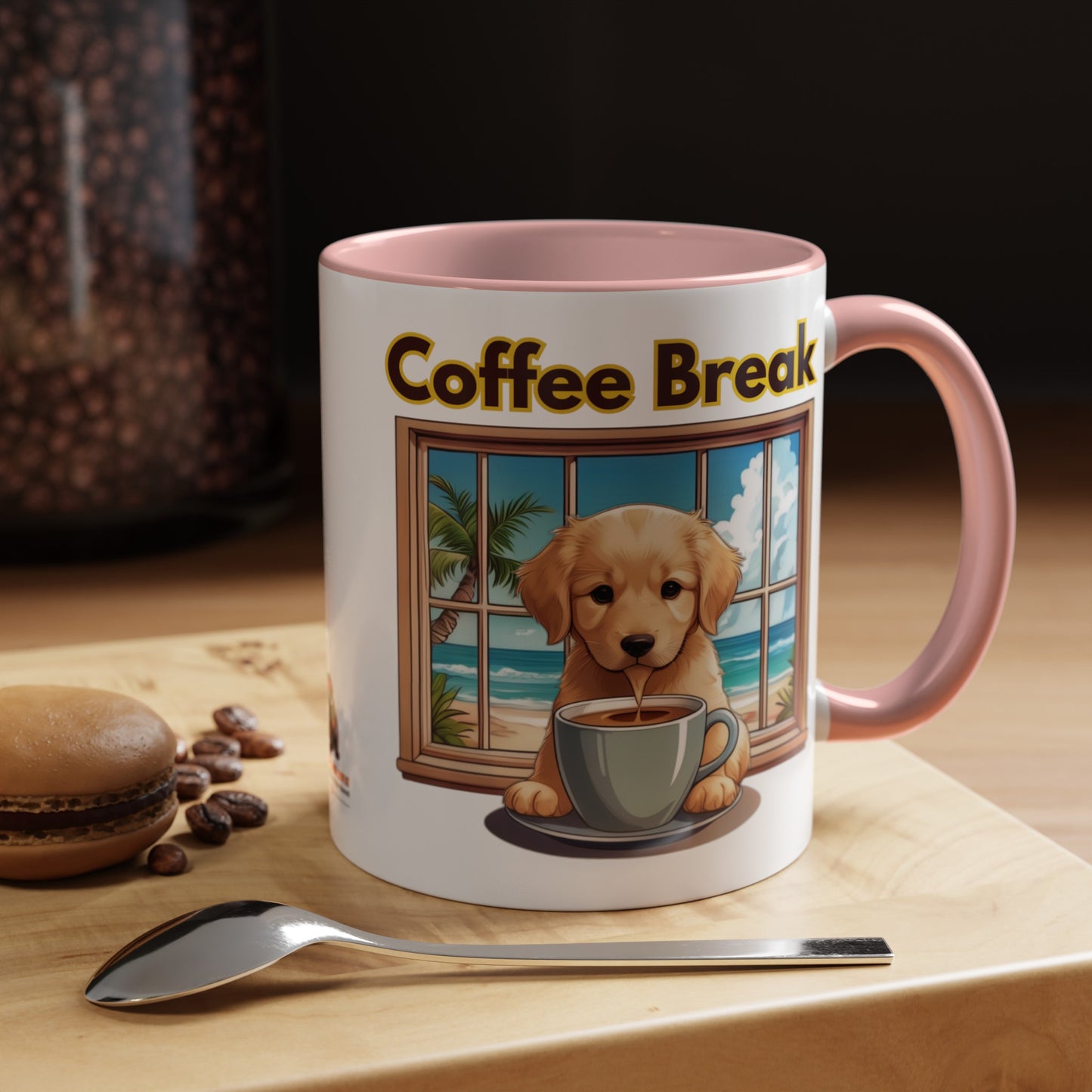 Coffee Break in Hawaii Golden Retriever Ceramic Mug 11 oz.