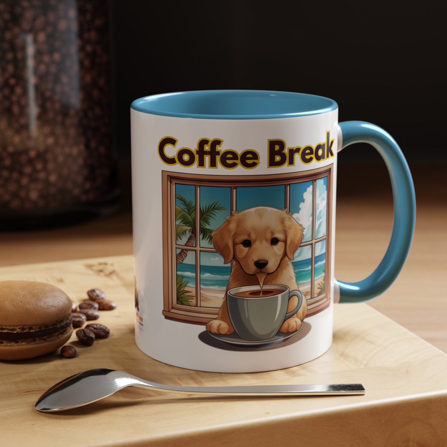 Coffee Break in Hawaii Golden Retriever Ceramic Mug 11 oz.