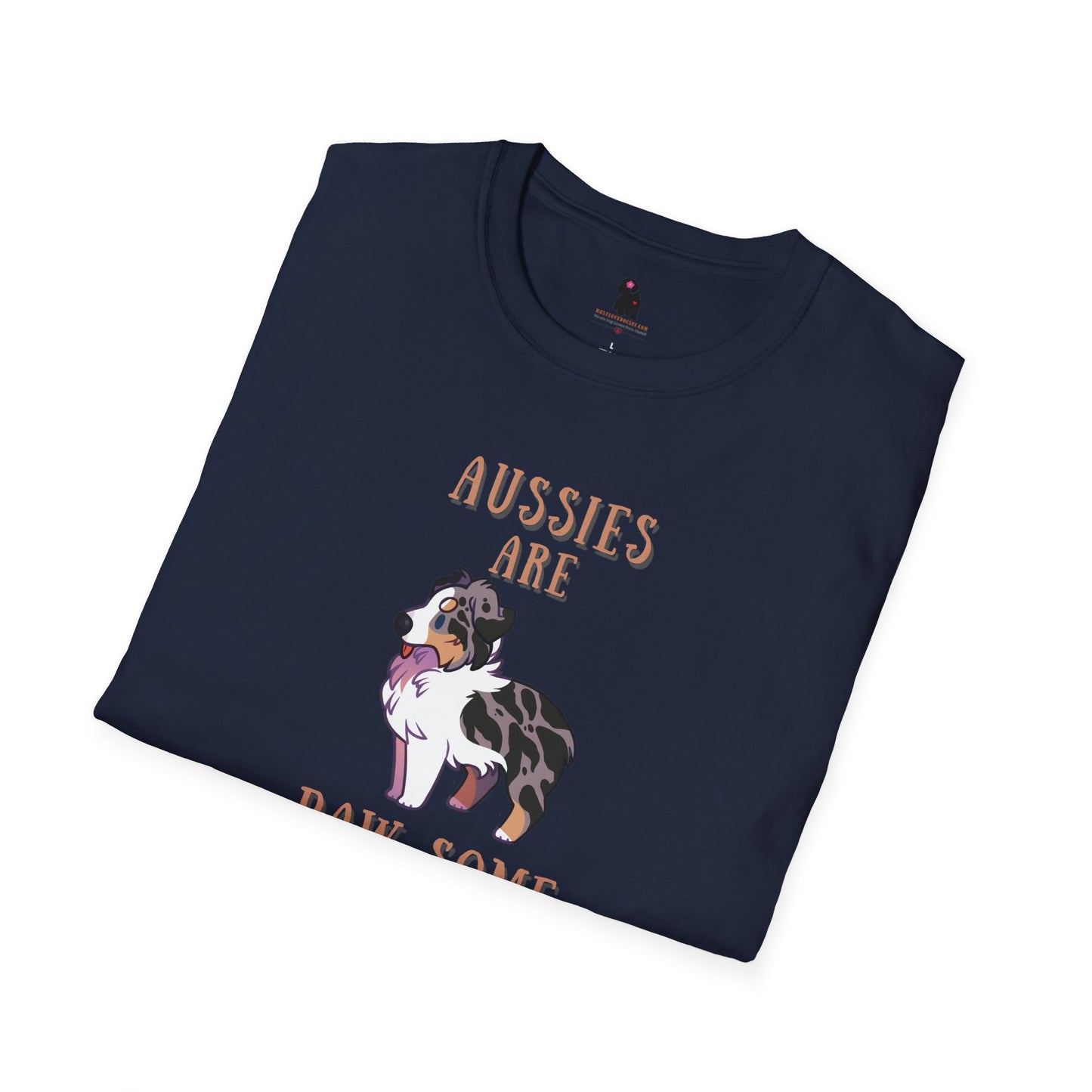 "Aussies are Paw-Some" Unisex Softstyle T-Shirt