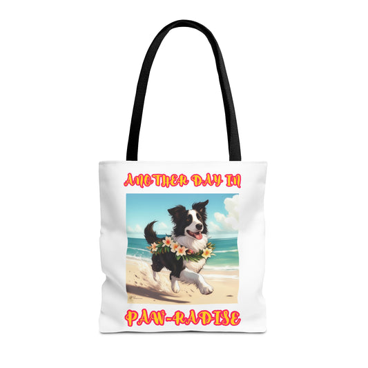 Another day in Paw-radise Large Tote Bag (16" x 16")