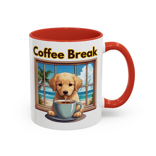 Coffee Break in Hawaii Golden Retriever Ceramic Mug 11 oz.