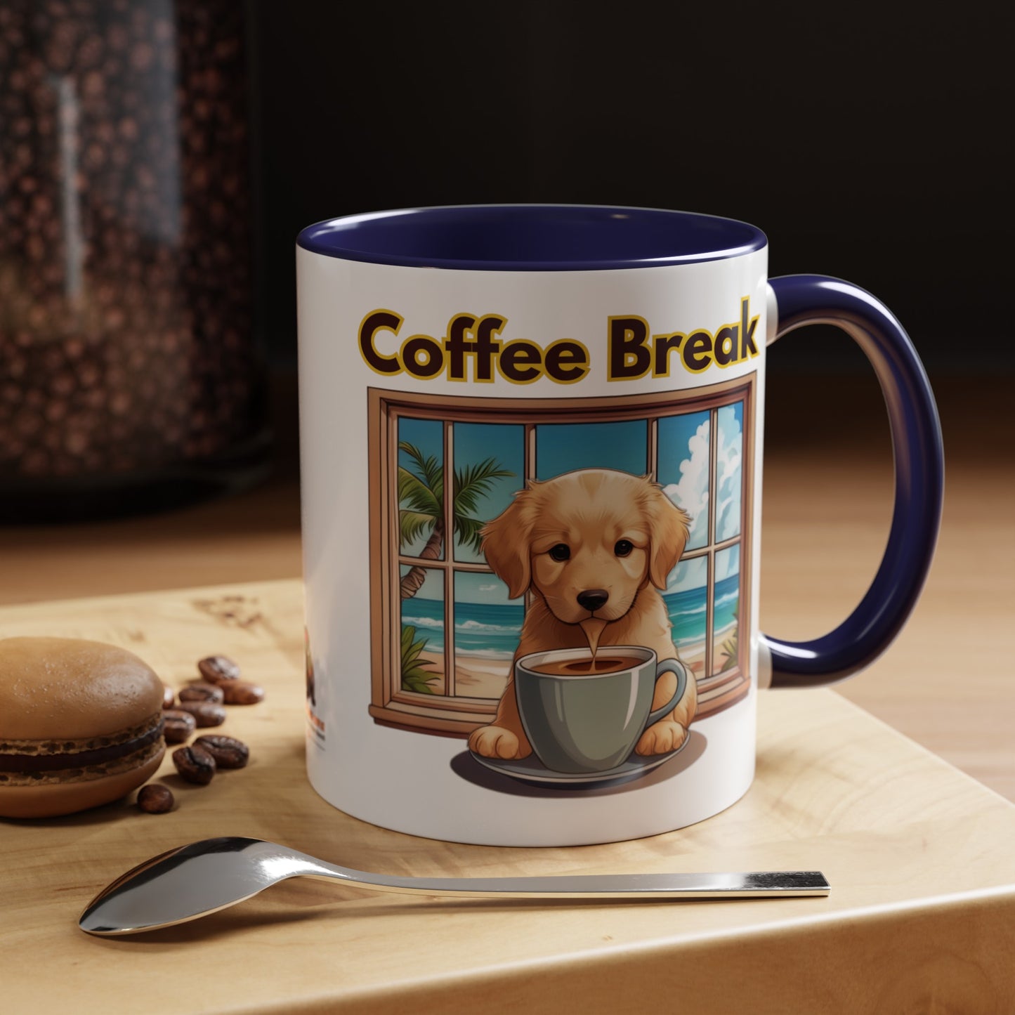 Coffee Break in Hawaii Golden Retriever Ceramic Mug 11 oz.