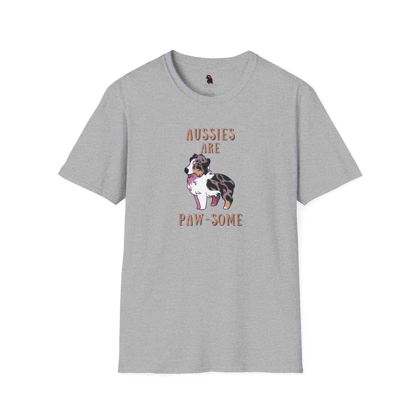 "Aussies are Paw-Some" Unisex Softstyle T-Shirt