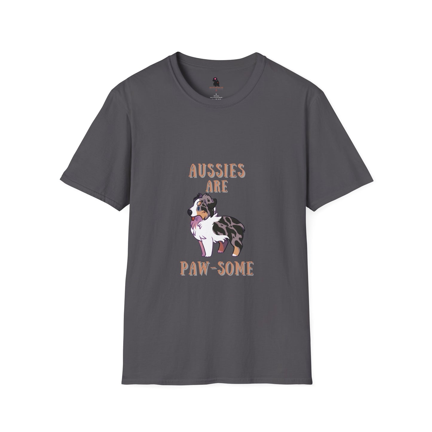 "Aussies are Paw-Some" Unisex Softstyle T-Shirt