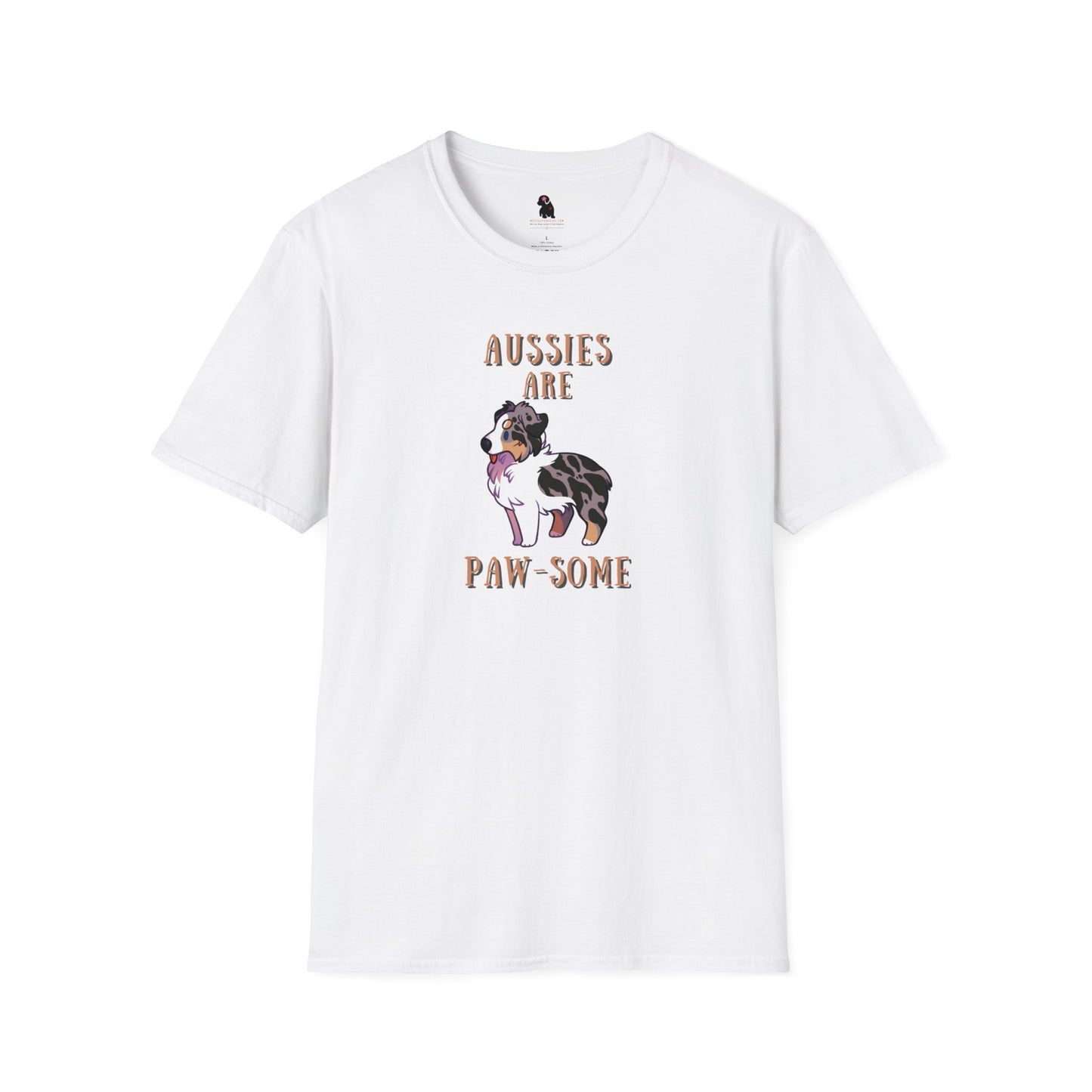 "Aussies are Paw-Some" Unisex Softstyle T-Shirt