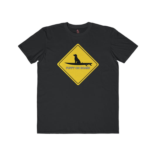 "Puppy on Board"  Men's Lightweight Fashion Tee