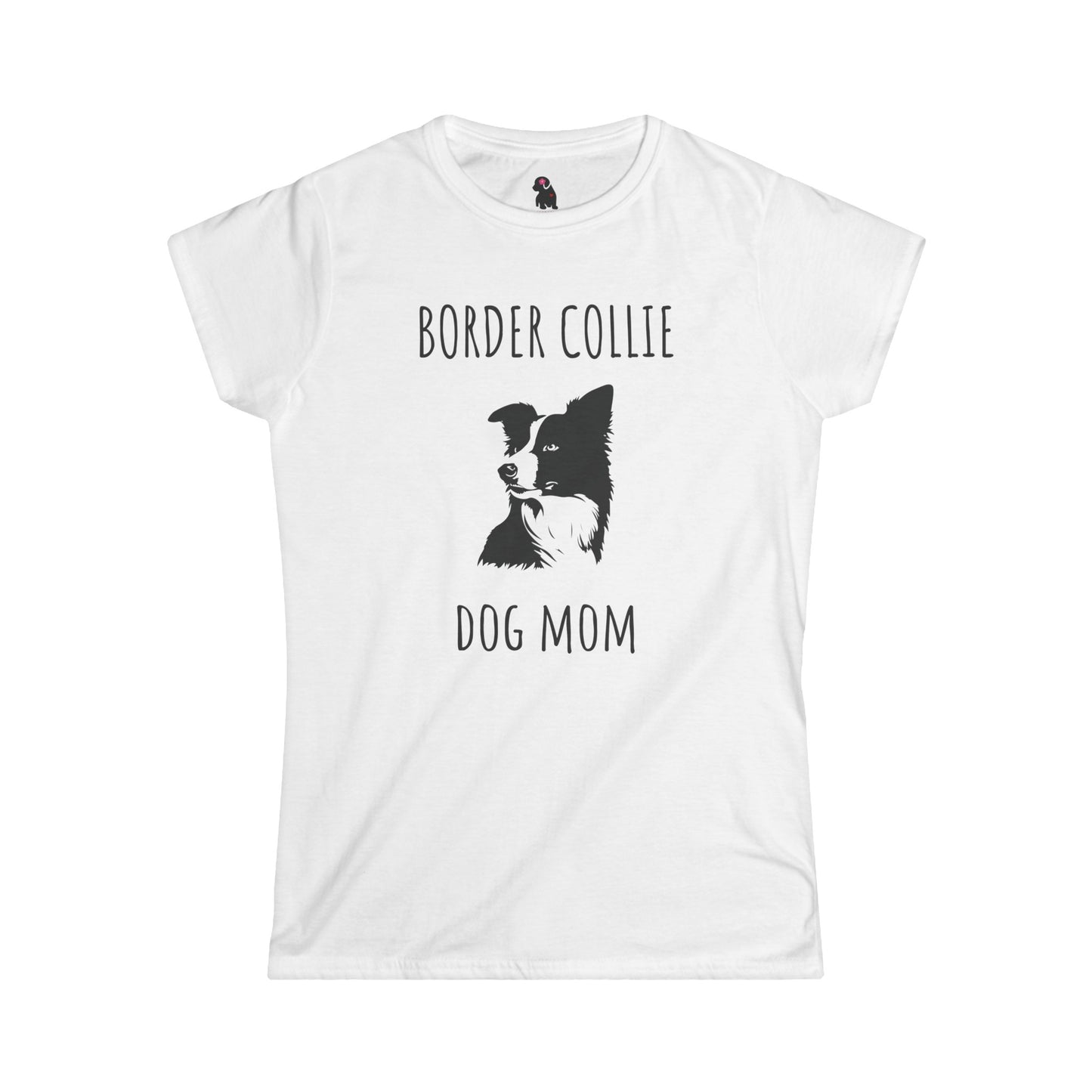 "Border Collie Dog Mom" Women's Softstyle Tee