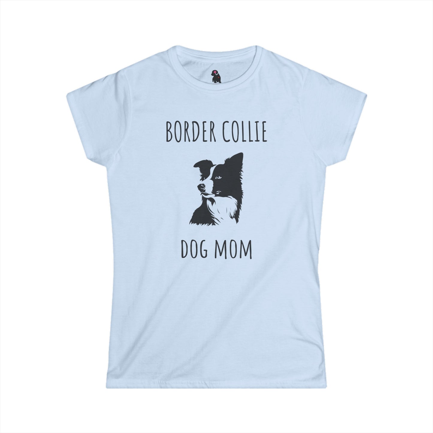 "Border Collie Dog Mom" Women's Softstyle Tee