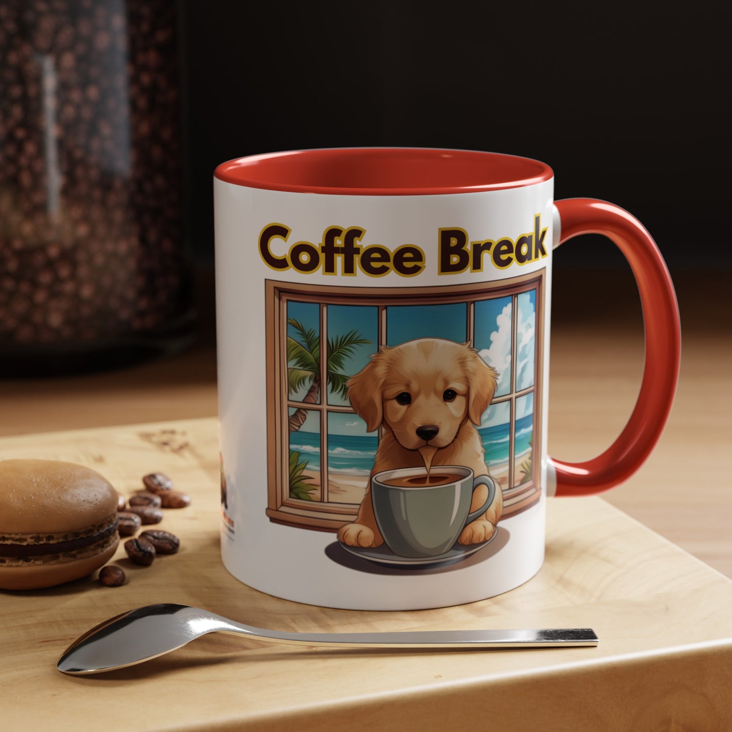 Coffee Break in Hawaii Golden Retriever Ceramic Mug 11 oz.